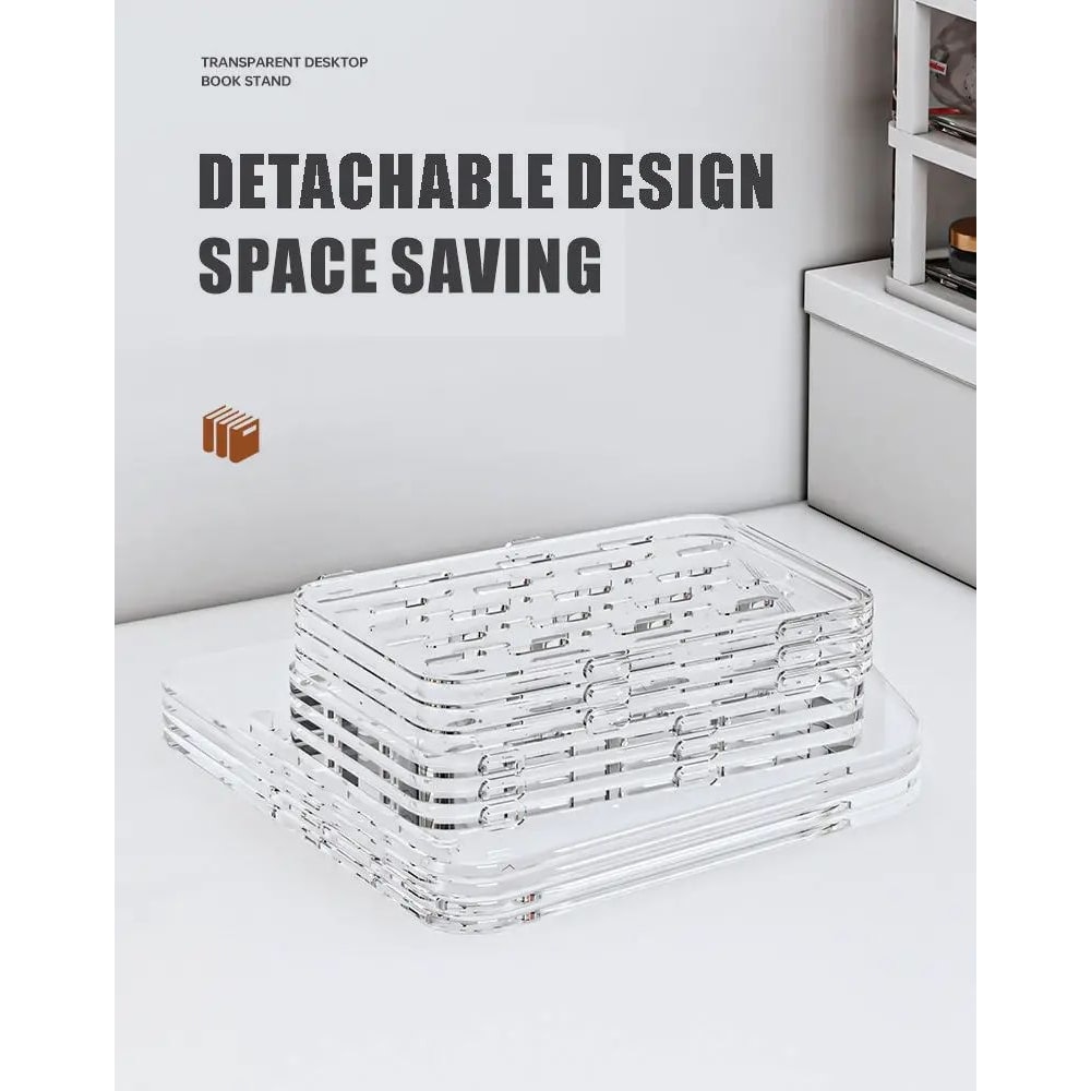 A4 Transparent Acrylic Vertical Desktop Organizer Shelf 7