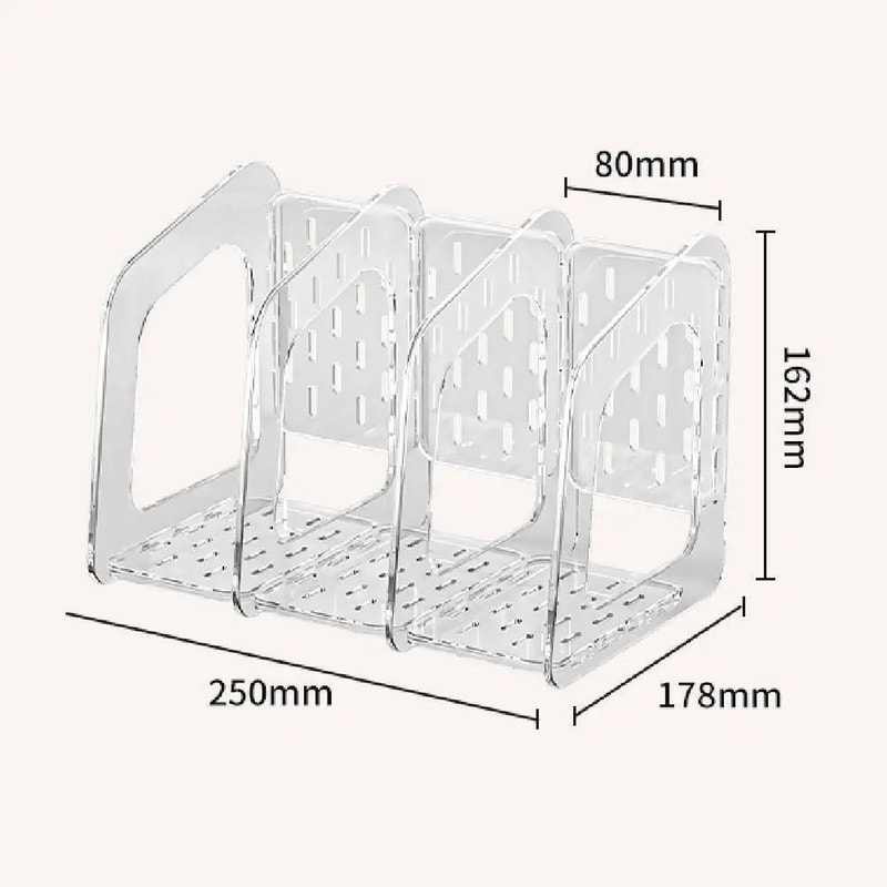 A4 Transparent Acrylic Vertical Desktop Organizer Shelf 8