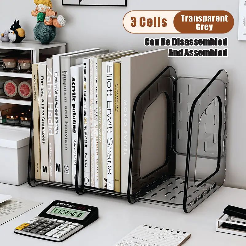 A4 Transparent Acrylic Vertical Desktop Organizer Shelf 13