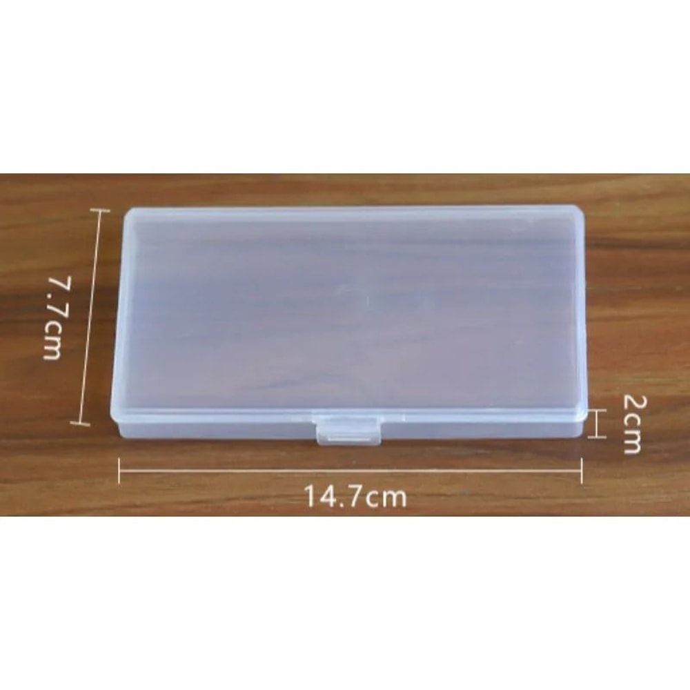 Mini Transparent Plastic Stationery Storage Box Organizer 9