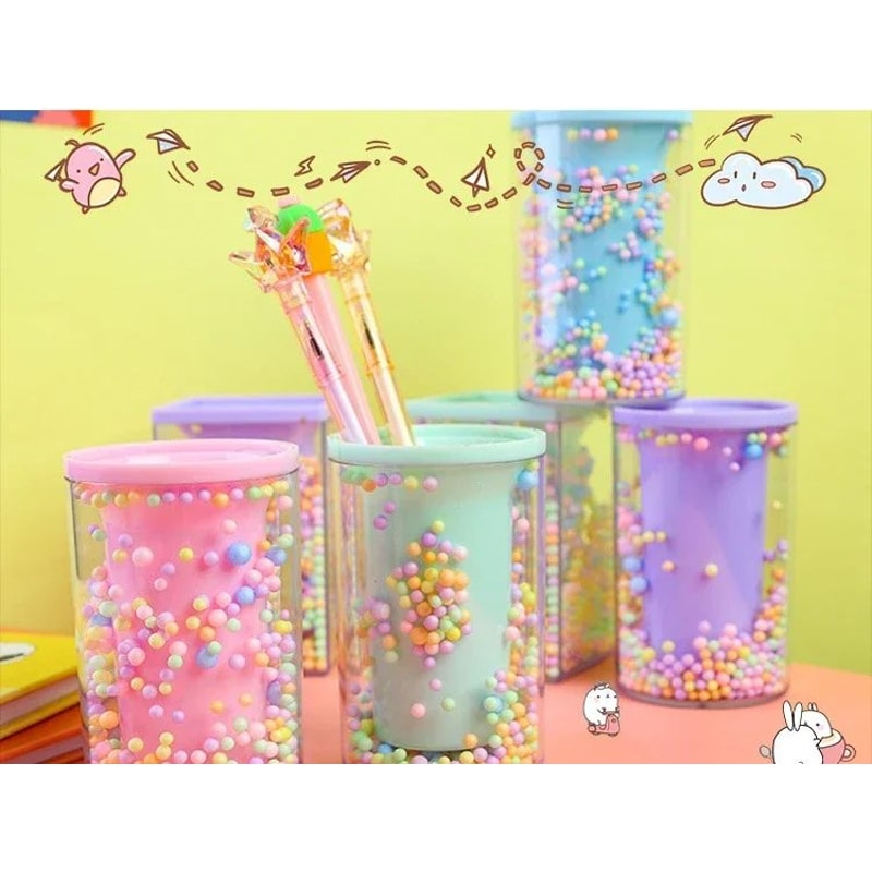 Colorful Acrylic Piggy Drawer Pen Holder And Multifunction Organizer 5