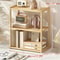 Wooden 3Layer Desktop Storage Rack Organizer 0