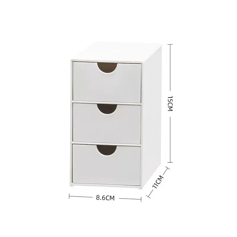 3Layer Stackable Plastic Storage Drawer Rack Desk Organizer 6