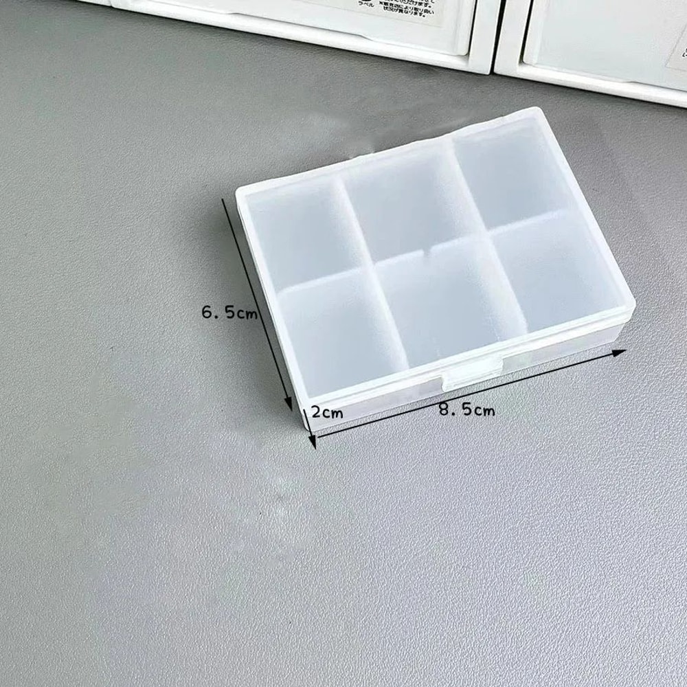 Frosted Transparent Desktop Stationery Storage Box Organizer 5