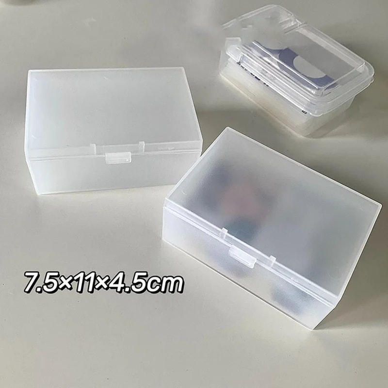 Frosted Transparent Desktop Stationery Storage Box Organizer 8