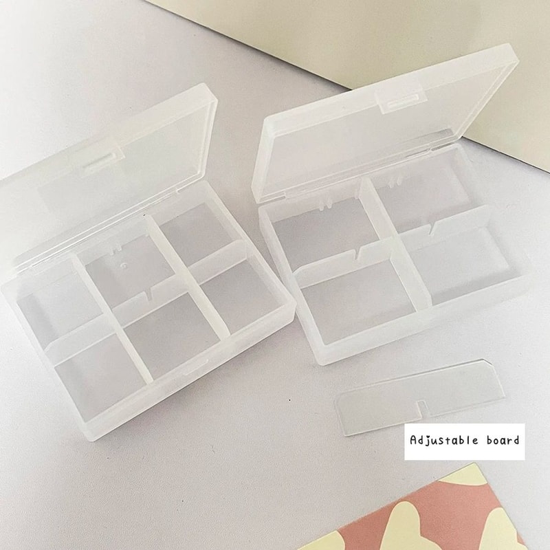 Frosted Transparent Desktop Stationery Storage Box Organizer 13