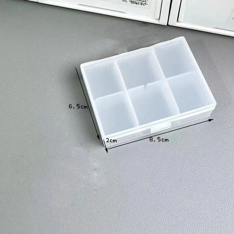 Frosted Transparent Desktop Stationery Storage Box Organizer 14