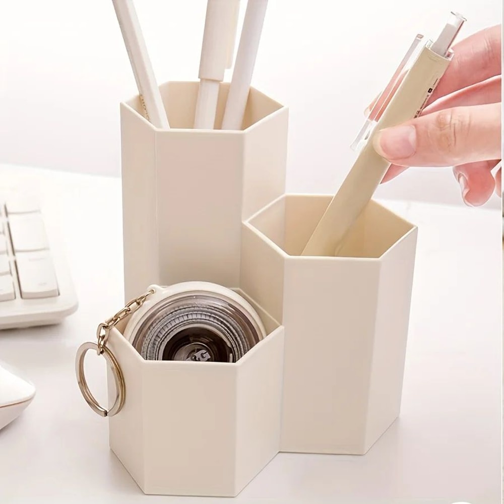 Modern White And Mint Green Multifunctional Desktop Organizer Box 2