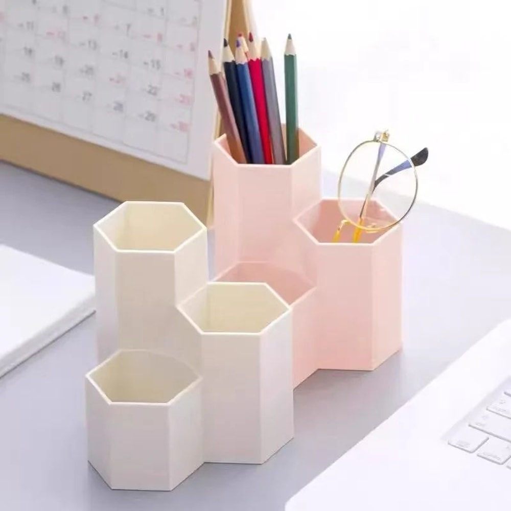 Modern White And Mint Green Multifunctional Desktop Organizer Box 3