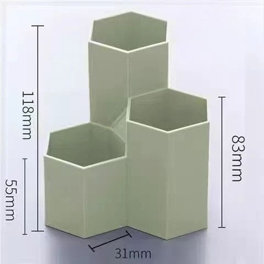 Modern White And Mint Green Multifunctional Desktop Organizer Box 6