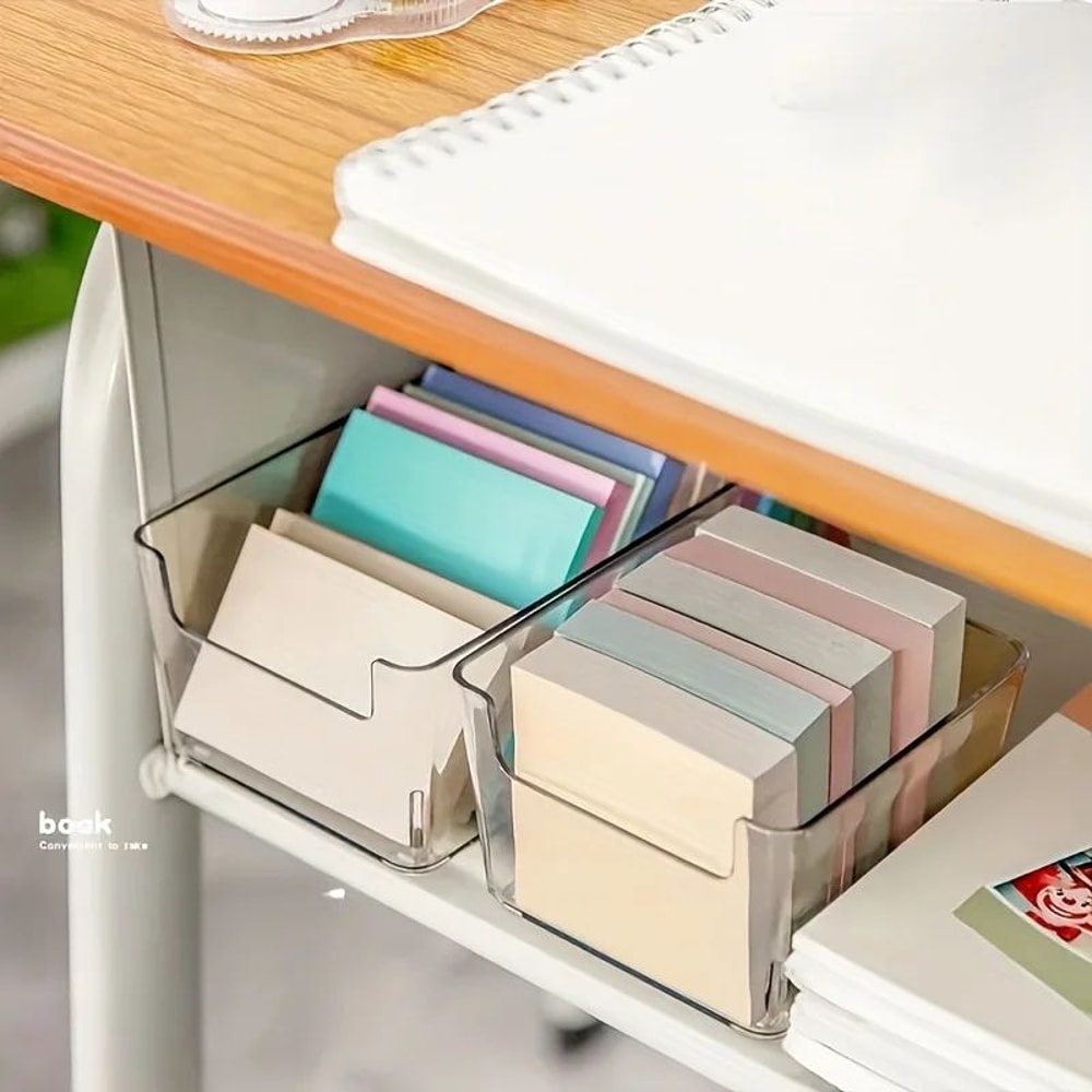 Clear Acrylic Sticky Note Holder Desktop Organizer 6