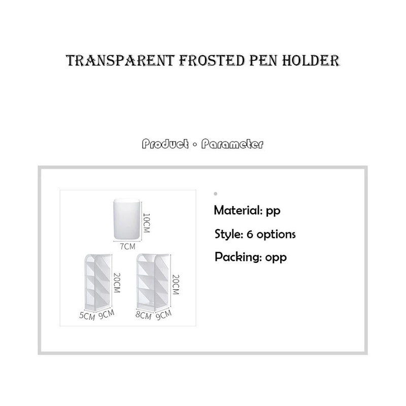 Matte Kawaii Large Capacity Desk Pen And Makeup Holder 6