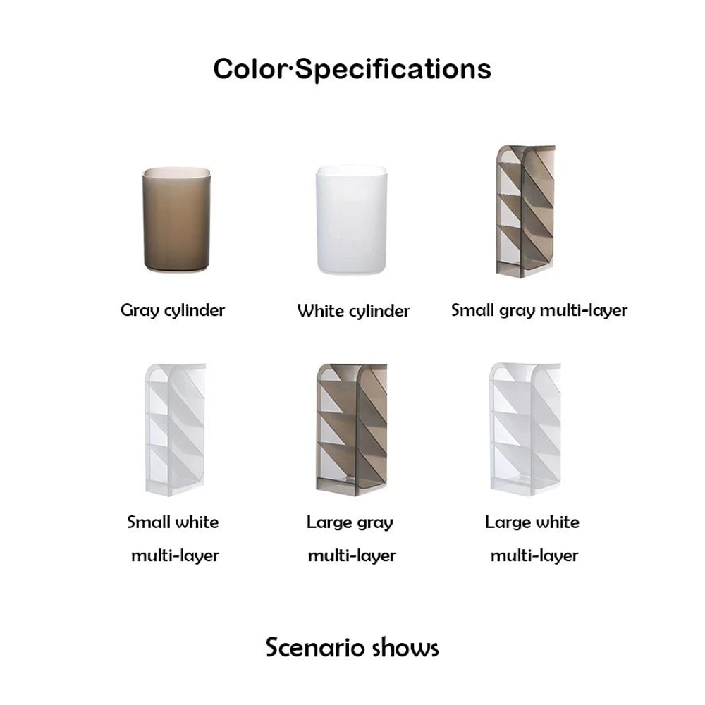 Matte Kawaii Large Capacity Desk Pen And Makeup Holder 7