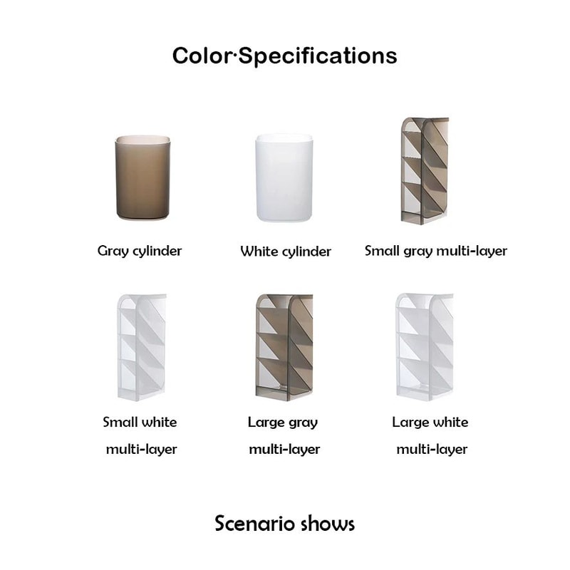 Matte Kawaii Large Capacity Desk Pen And Makeup Holder 7