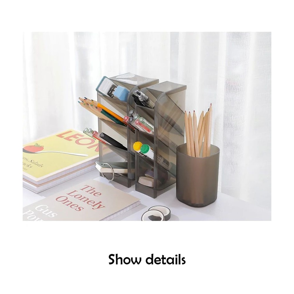 Matte Kawaii Large Capacity Desk Pen And Makeup Holder 9