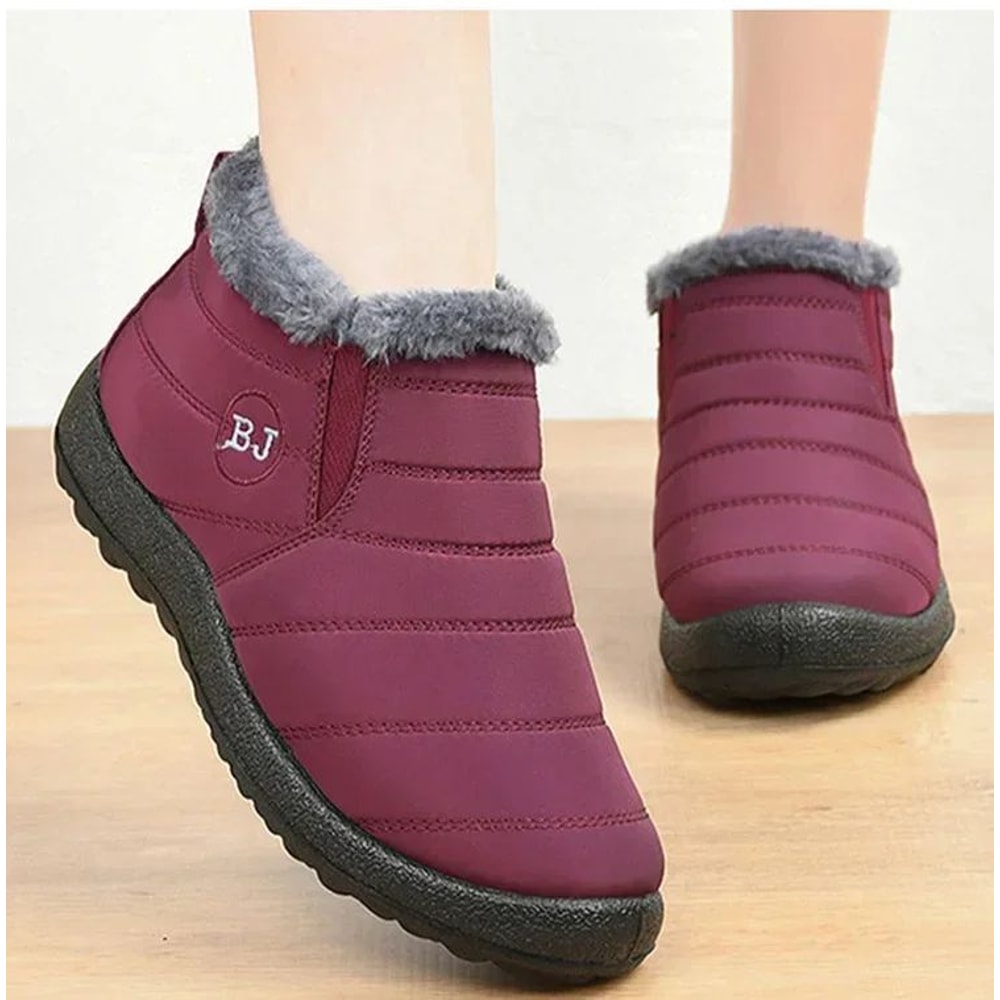 Waterproof Plush Winter Ankle Boots For Women 8