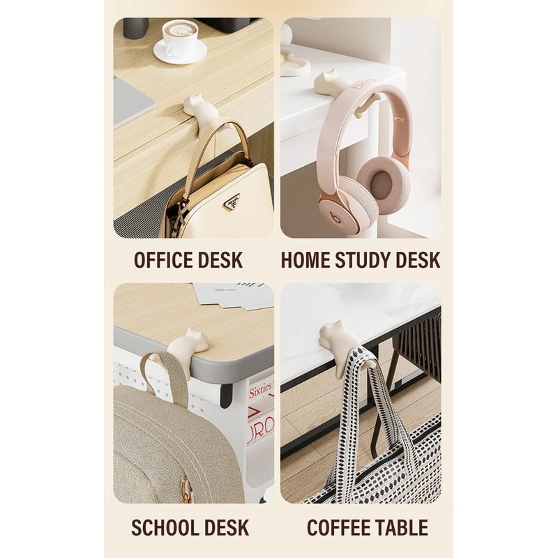 Cute Cat Table Keychain Hook Holder 10