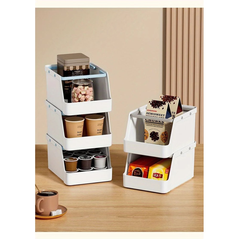 Stackable Plastic Desktop Storage Box 6