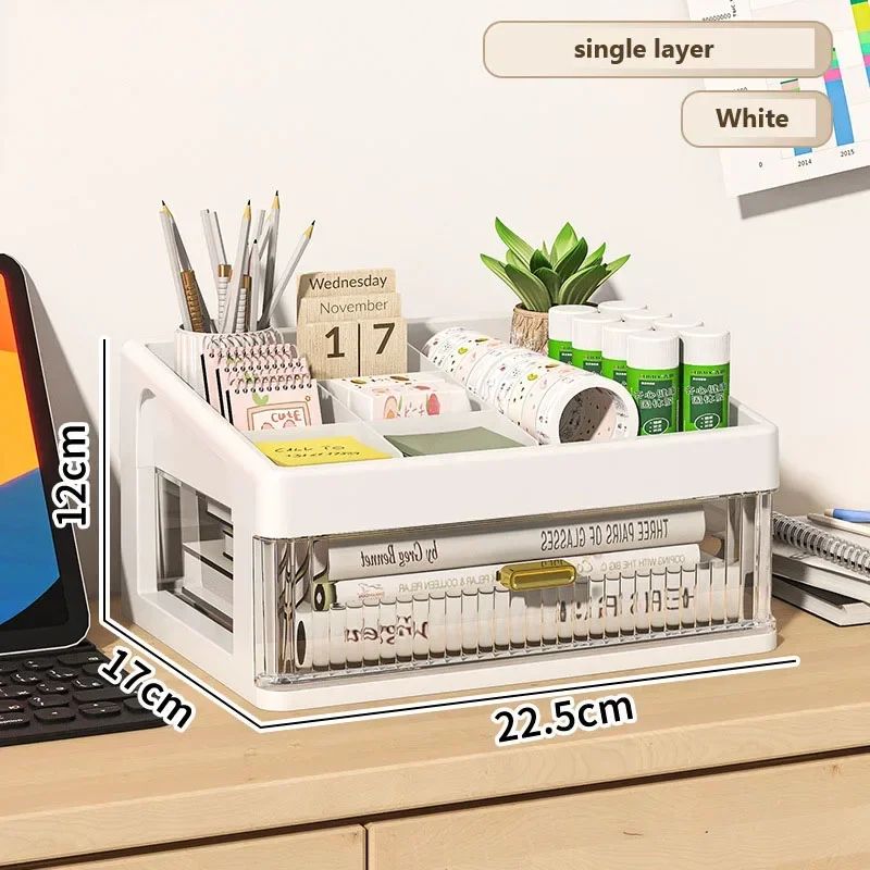 Transparent Drawer Desk Organizer Box 6