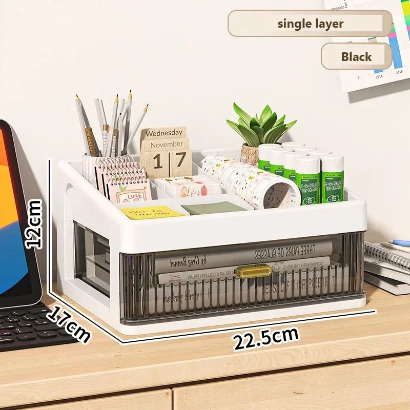 Transparent Drawer Desk Organizer Box 7