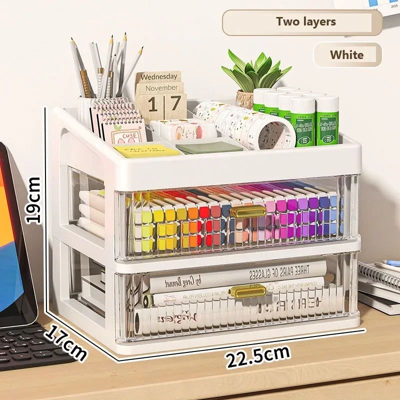 Transparent Drawer Desk Organizer Box 8
