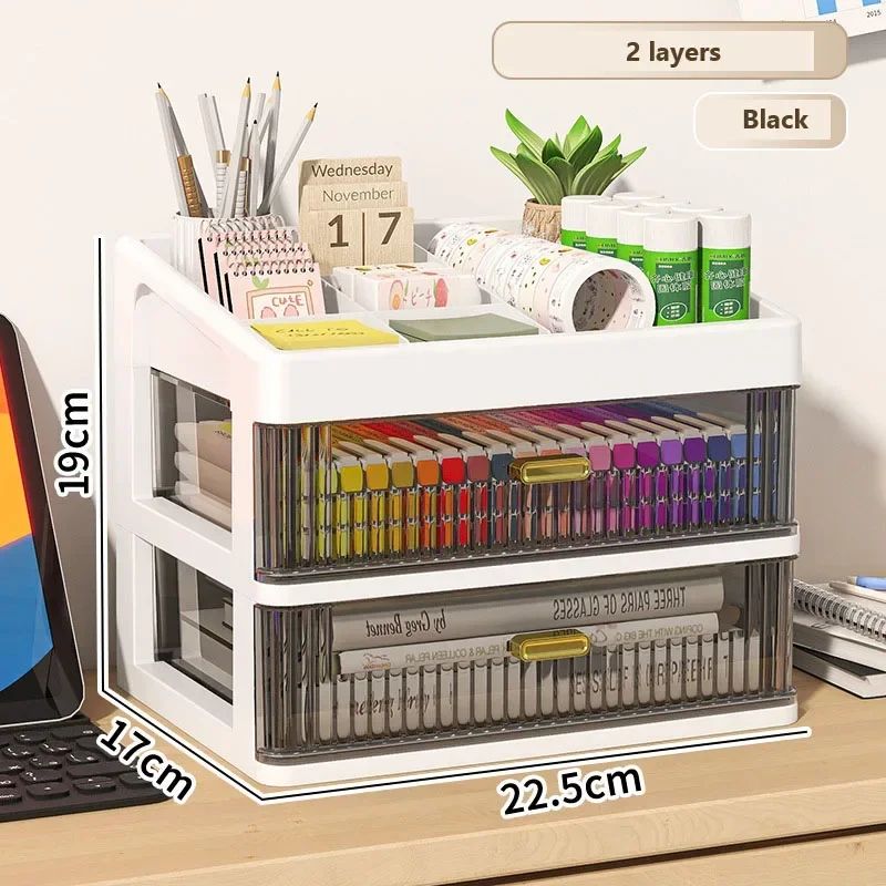 Transparent Drawer Desk Organizer Box 9
