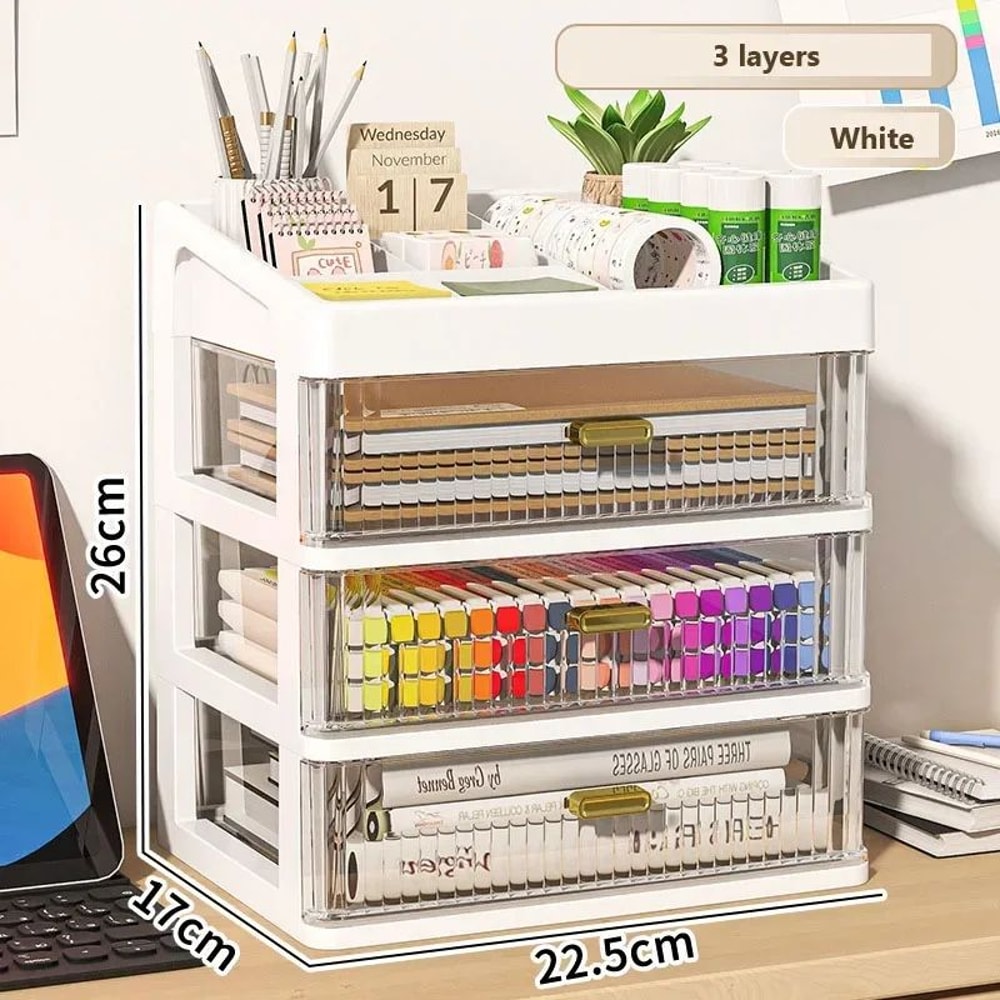 Transparent Drawer Desk Organizer Box 10