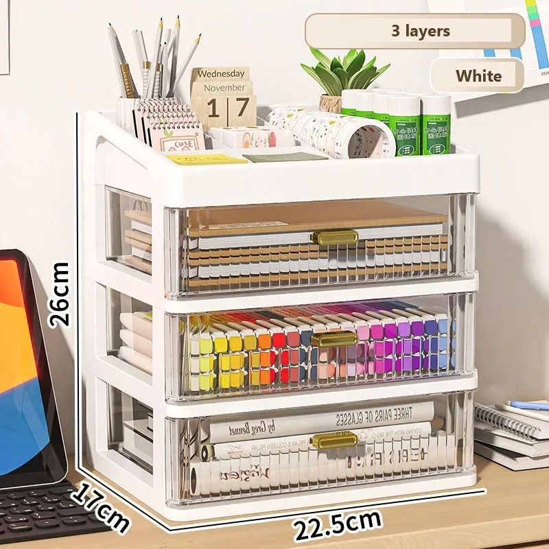 Transparent Drawer Desk Organizer Box 10