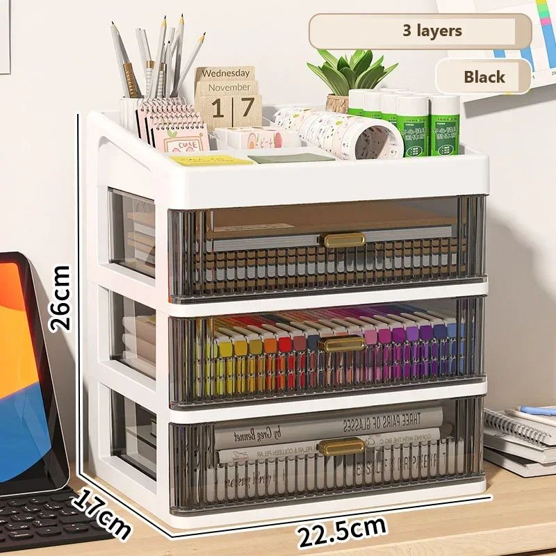 Transparent Drawer Desk Organizer Box 11
