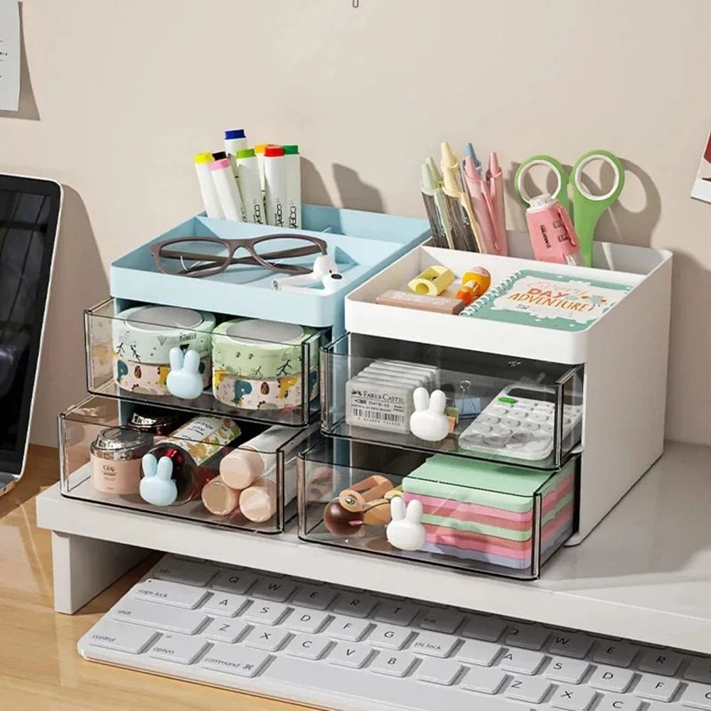 Drawer Style Desktop Storage Organizer Box 0