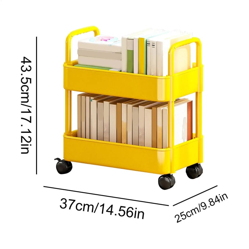 Two Tier Rolling Storage Trolley Organizer 5