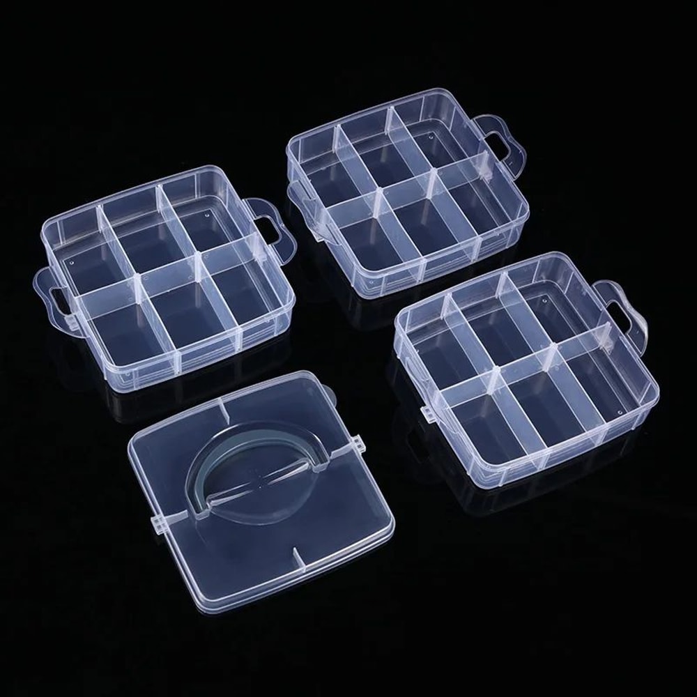 3 Layer 18 Grid Portable Storage Organizer Box 5