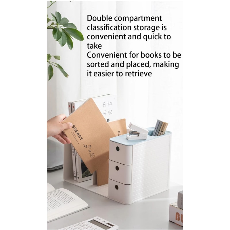 Book Holder Organizer With Dual Drawers 7
