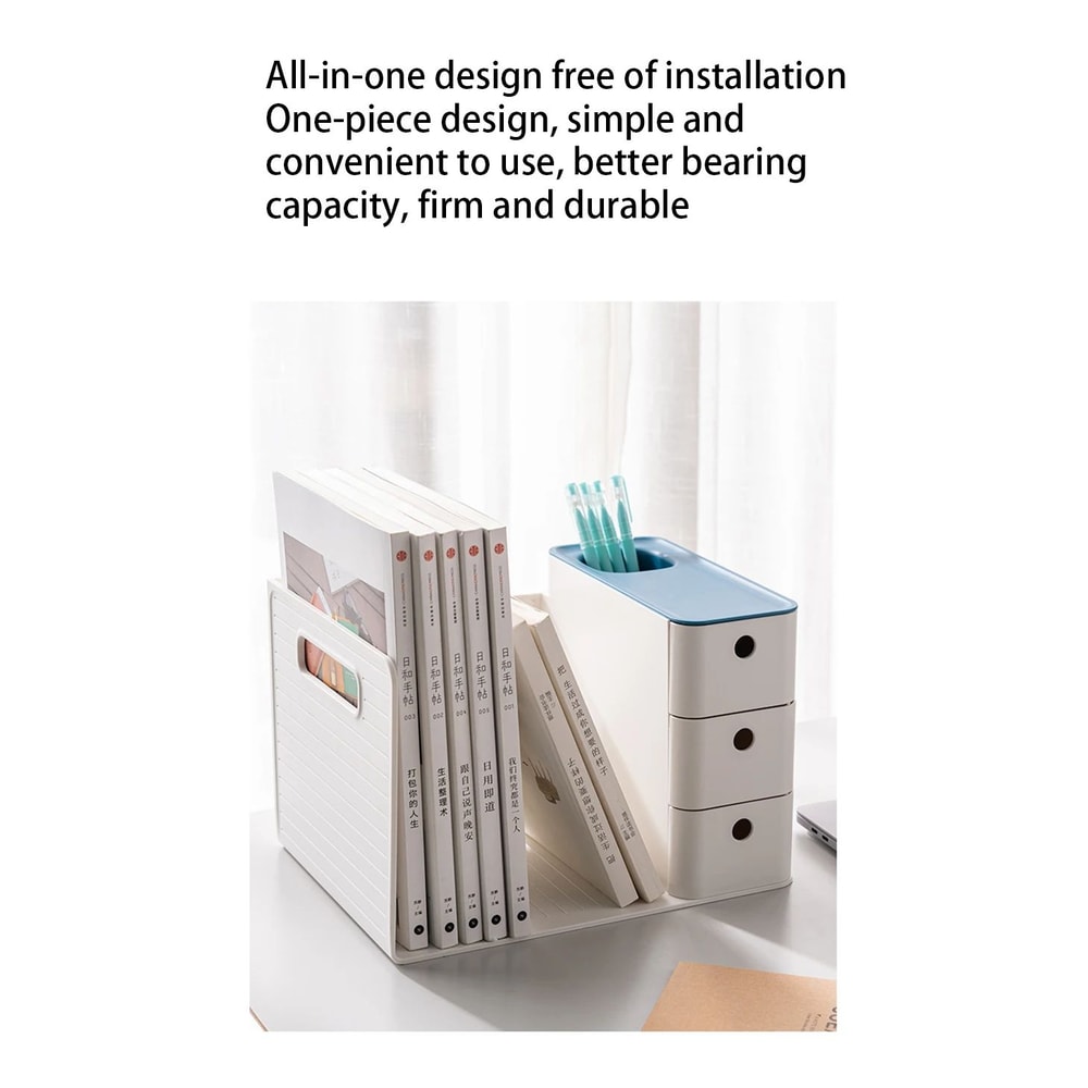 Book Holder Organizer With Dual Drawers 8