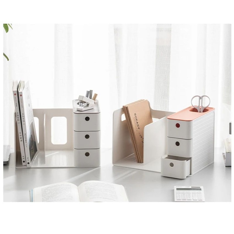 Book Holder Organizer With Dual Drawers 15