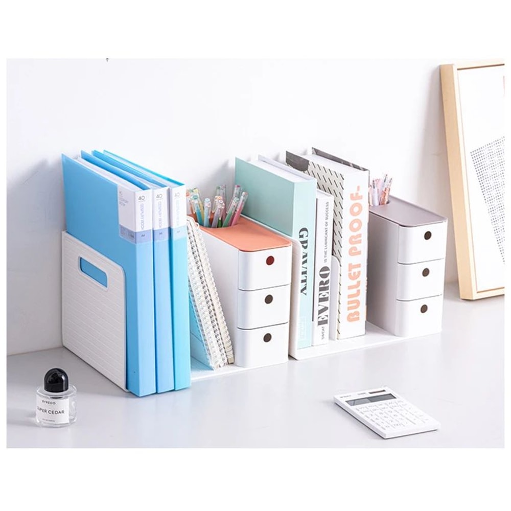 Book Holder Organizer With Dual Drawers 13