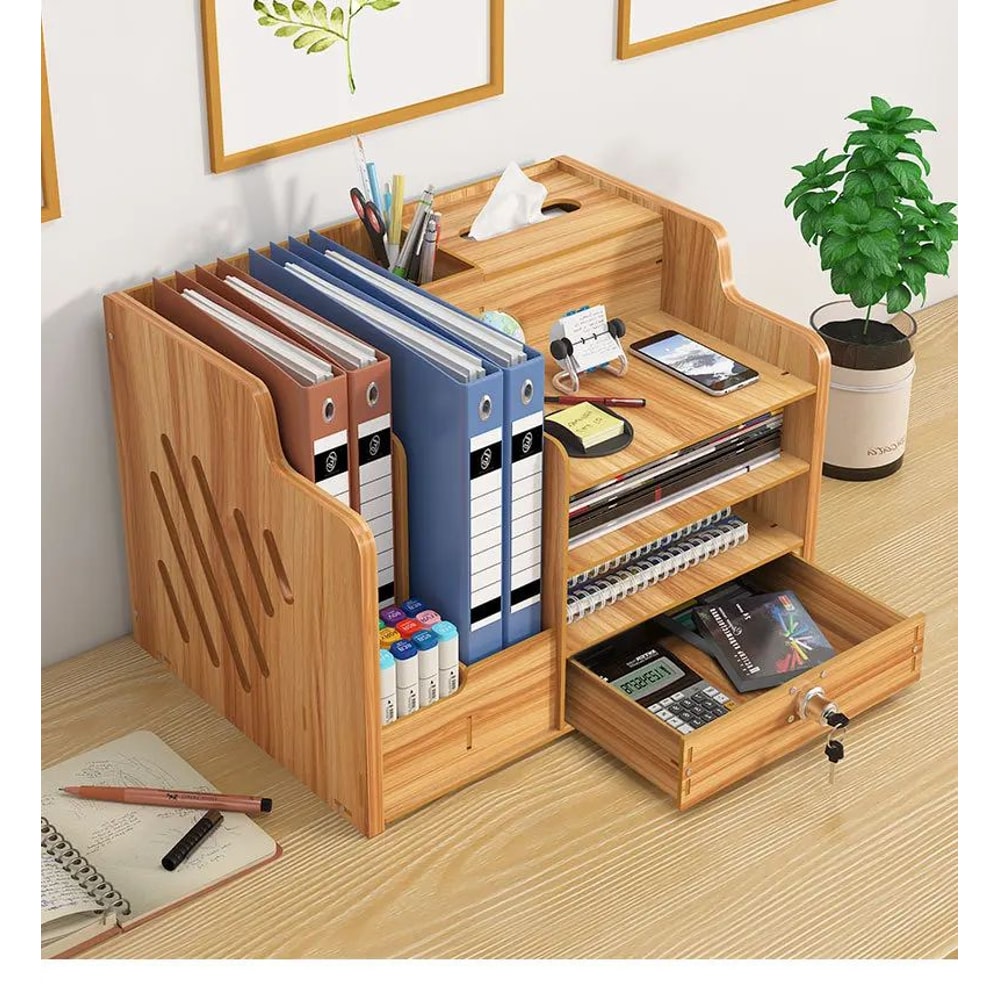 Multi Layer Desktop Storage Box With Lock 6