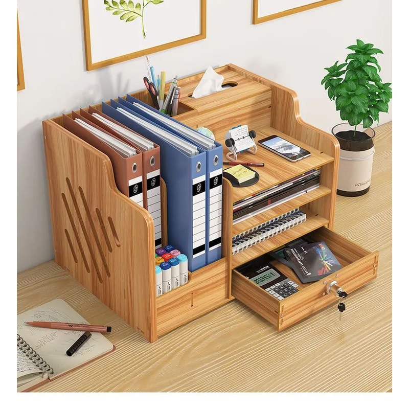 Multi Layer Desktop Storage Box With Lock 6