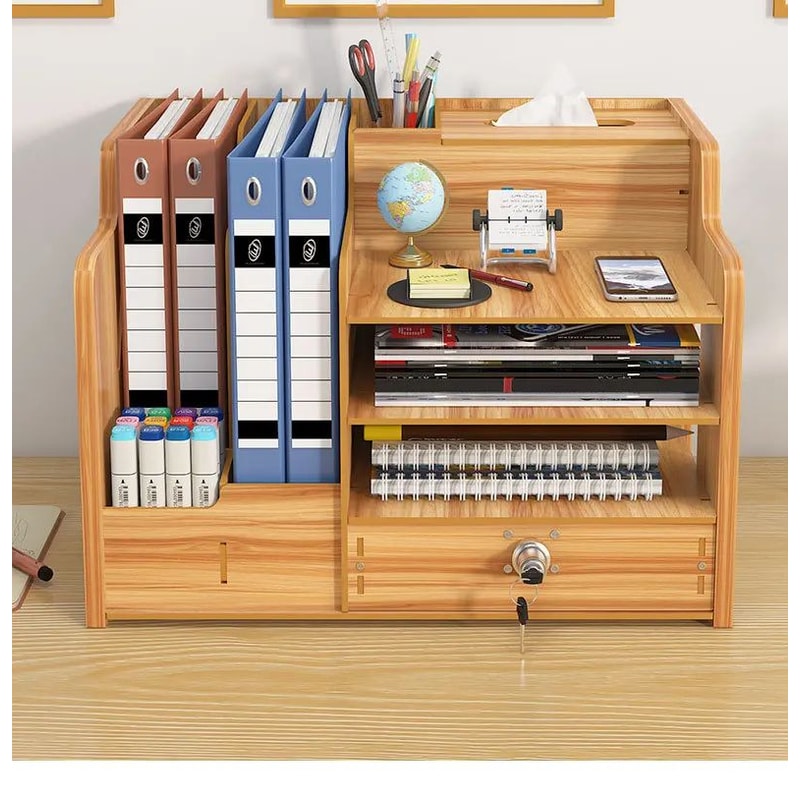 Multi Layer Desktop Storage Box With Lock 10