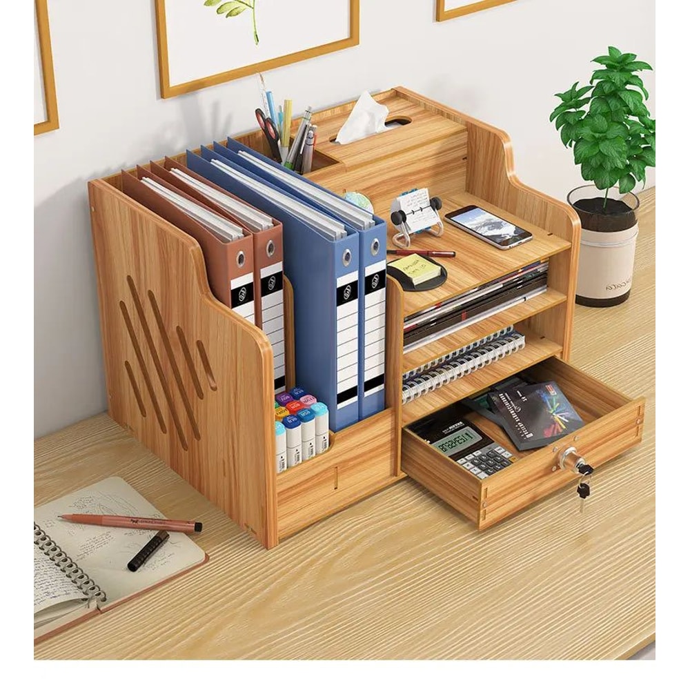 Multi Layer Desktop Storage Box With Lock 11