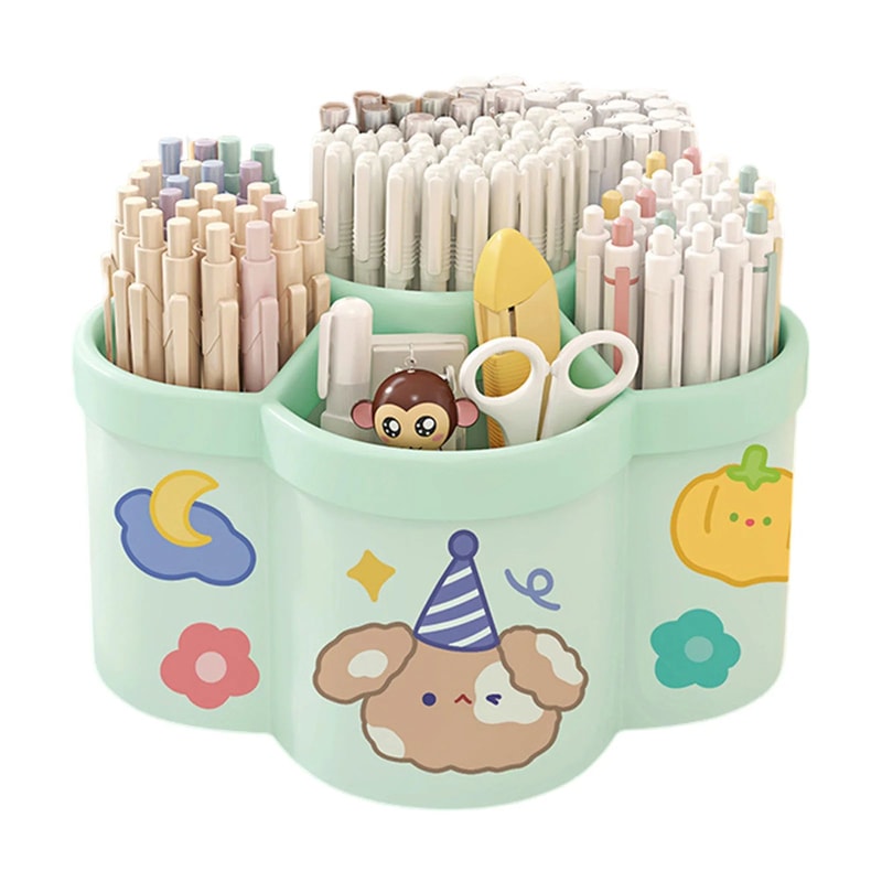 Large Capacity Oblique Desk Pen Holder 9