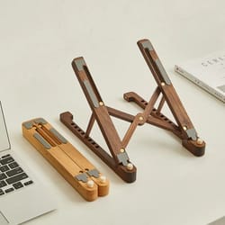 foldable wooden laptop stand adjustable height