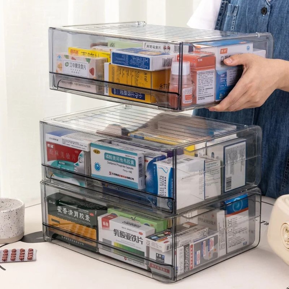 Stackable Acrylic Drawer Medicine Storage Box 3