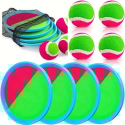 sticky ball paddle toss game set