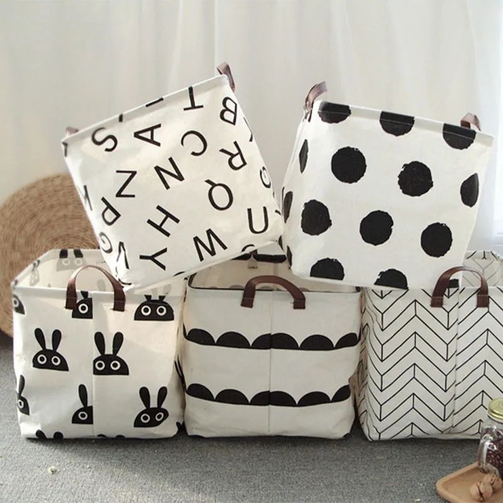 Foldable Fabric Storage Basket 0