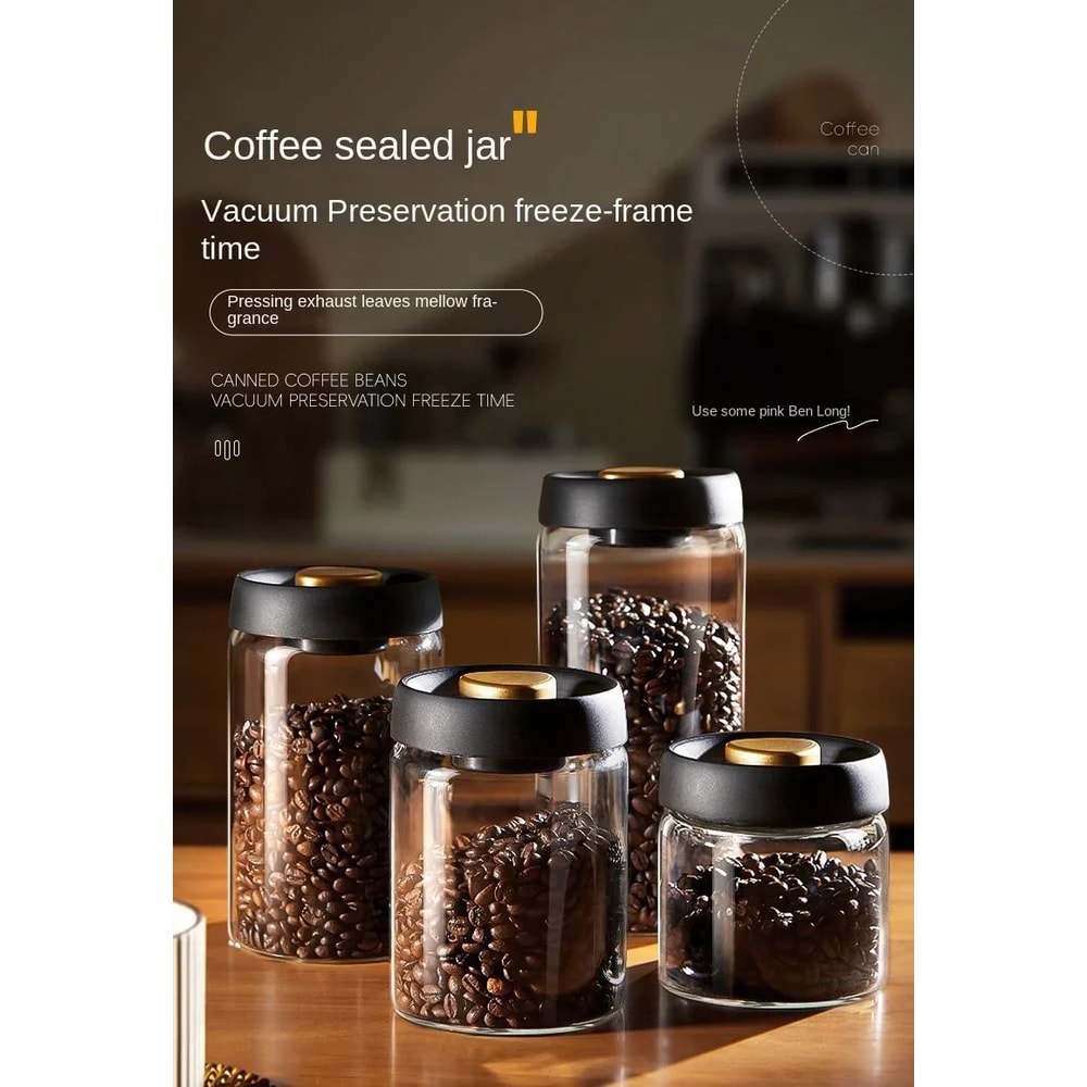 Manual Vacuum Coffee Storage Jar 6