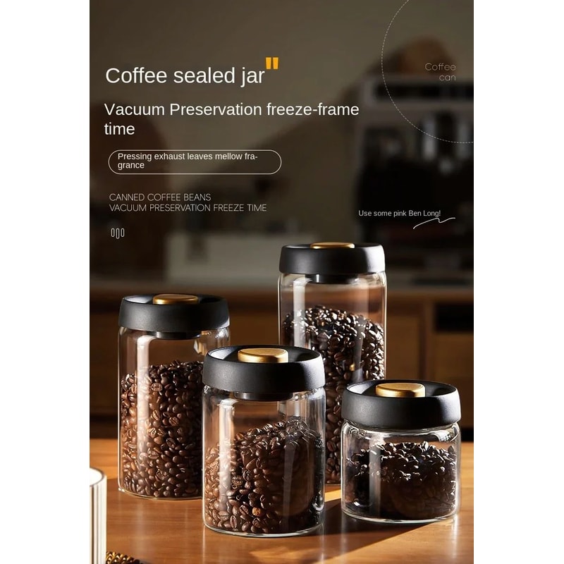 Manual Vacuum Coffee Storage Jar 6