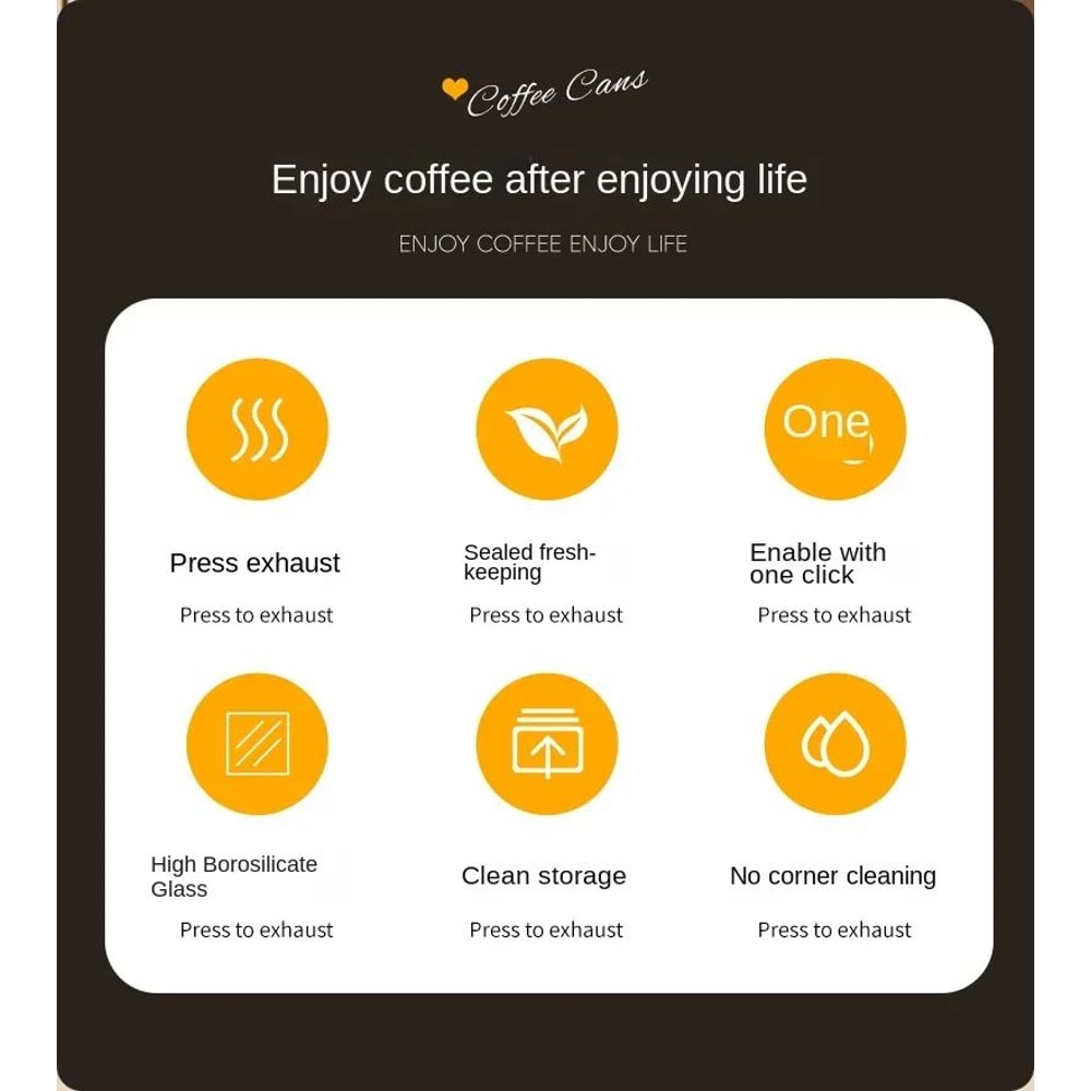 Manual Vacuum Coffee Storage Jar 7