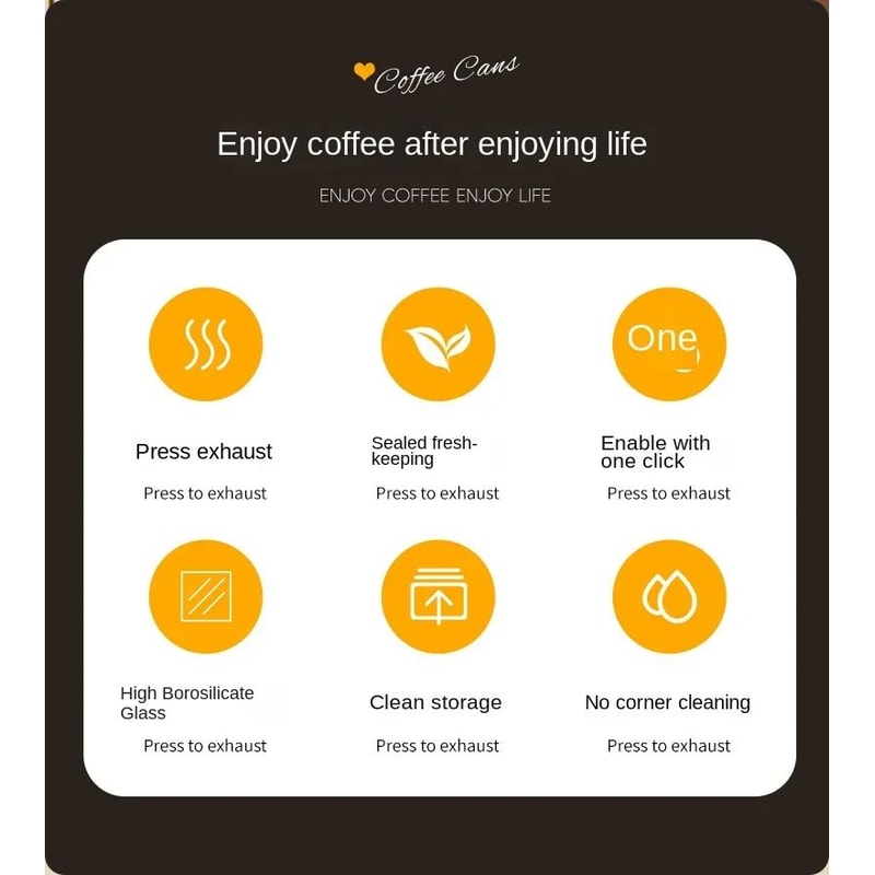 Manual Vacuum Coffee Storage Jar 7