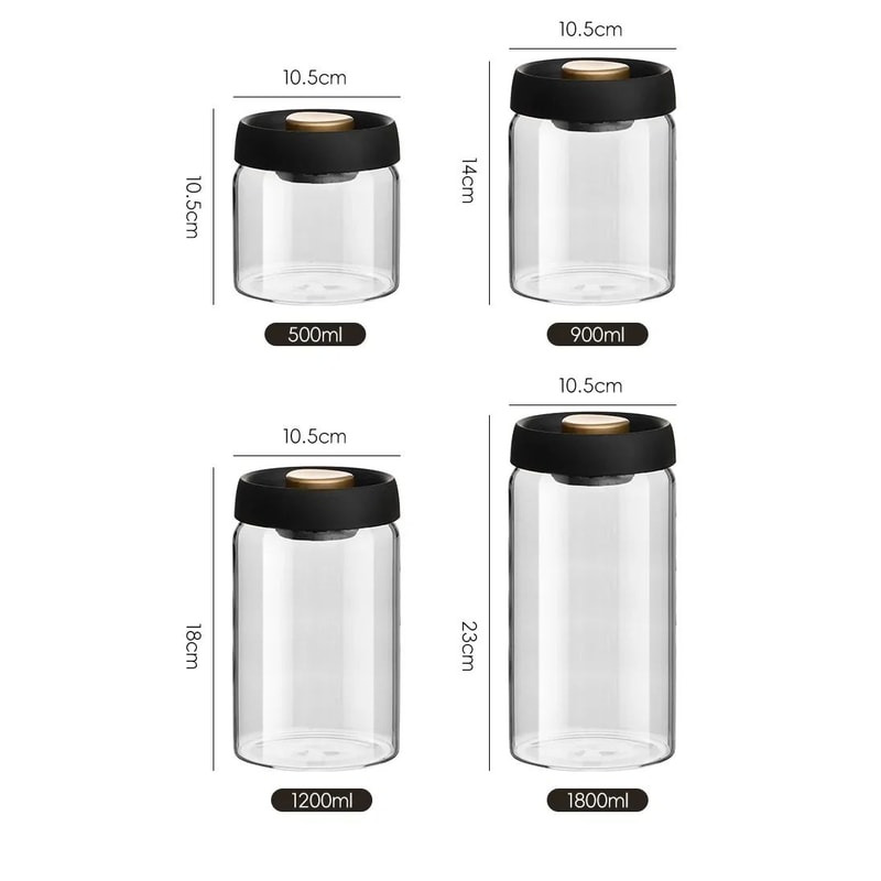 Manual Vacuum Coffee Storage Jar 10